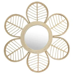 Specchio da parete con cornice in legno (44,5 cm) Nova Naturale