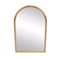Specchio da parete con cornice in legno (90 cm) Yoaku Marrone