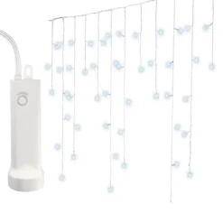 Stalattite luminosa con pile 7 m 192 LED Durawise Bianco freddo