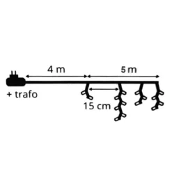 Stalattite luminosa lung.5 m Bianco freddo 119 LED CN
