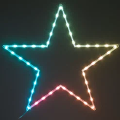 Stella luminosa al neon 45 LED H60 cm Star Multicolore