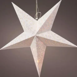 Stella luminosa a pile Lassy rosso e Bianco caldo