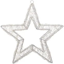 Stella luminosa da appendere 500 Micro LED (D38 cm) Star Light Argento e bianco caldo