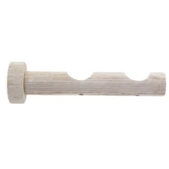 Support doppia asta appendiabiti in legno cerusato (L15 cm x D 28 mm) Soren Naturale