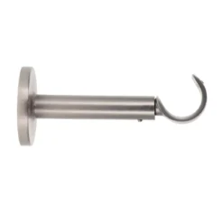 Supporto bastone tenda allungabile (L115 - 155 / D28 mm) Lino Argento opaco
