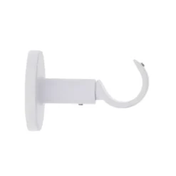 Supporto bastone tenda a piattina fisso (L65 / D28 mm) Lino Bianco opaco