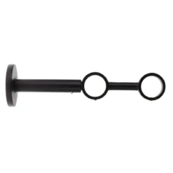 Supporto doppio regolabile (L190 - 230 / D28) Lino Nero opaco
