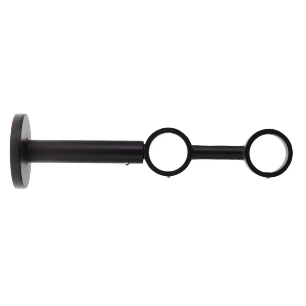 Supporto doppio regolabile (L190 - 230 / D28) Lino Nero opaco