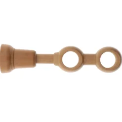 Supporto per asta doppio legno (L21.5 cm /D28 mm) Nils Beige Verniciato