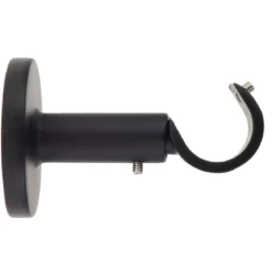Supporto per asta fisso (L60 / D20 mm) Jim grondaia Nero opaco