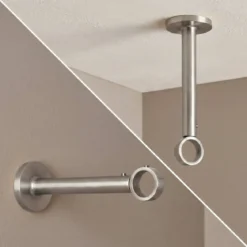 Supporto regolabile (L155/L195 cm - Ø28 mm) Argento opaco