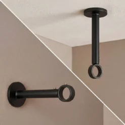 Supporto regolabile (L115 - L155 / D28) Lino Nero opaco