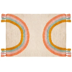 Tappeto cotone bambino (150 x 100 cm) Arcobaleno Multicolore