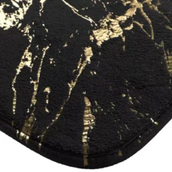 Tappeto da bagno antiscivolo (45 x 75 cm) Aquamarbre Nero