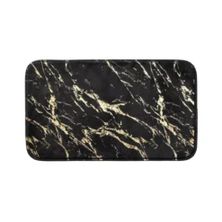 Tappeto da bagno antiscivolo (45 x 75 cm) Aquamarbre Nero