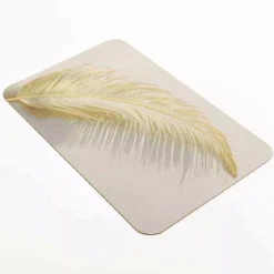 Tappeto da bagno antiscivolo (80 x 50 cm) Angelica Ecru