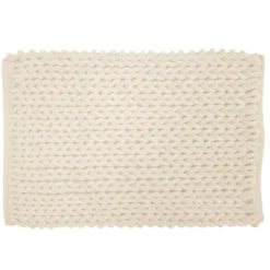 Tappeto da bagno in cotone (50 x 80 cm) Ariel Ecru