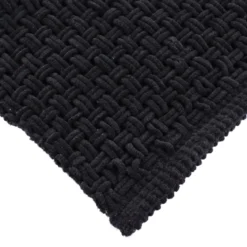 Tappeto da bagno microfibra (45 x 90 cm) Maglia Nero
