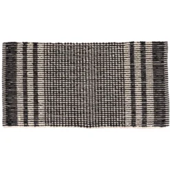 Tappeto da bagno microfibra (45 x 90 cm) Tokyo Nero