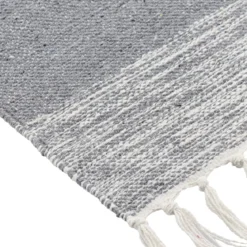 Tappeto da soggiorno cotone (45 x 90 cm) Ambra Grigio