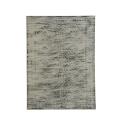 Tappeto da soggiorno rettangolare jacquard (140 x 200 cm) Zahra Nero