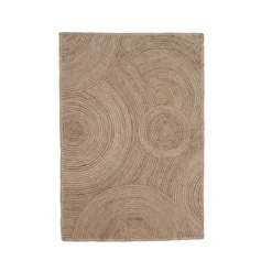 Tappeto da soggiorno rettangolare juta intrecciata a mano (160 x 230 cm) Neha Beige