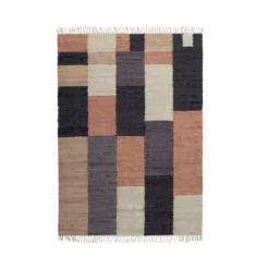 Tappeto da soggiorno rettangolare in juta e cotone (160 x 230 cm) Freya Multicolore