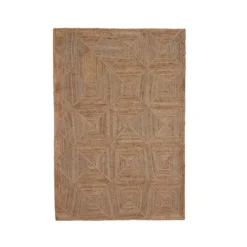 Tappeto da soggiorno rettangolare juta tessuto a mano (160 x 230 cm) Anaya Marrone
