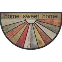 Tappeto d'ingresso mezzaluna gomma (45 x 75 cm) Home Multicolore