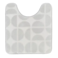 Tappeto per wc con memoria di forma (45 x 50 cm) Motivo Grigio chiaro