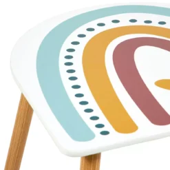 Tavolino e 2 sedie bambini legno Arcobaleno Multicolore