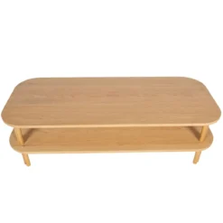 Tavolino rettangolare in rovere (130 cm) Oakland Naturale