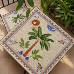 Tavolo bistro quadrato pieghevole in mosaico (58 x 58 cm) Havana Marrone