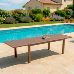 Tavolo da giardino allungabile in alluminio 10 posti (135/270 x 90 cm) Murano Bronzo