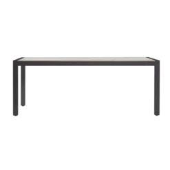 Tavolo da giardino in alluminio e ceramica 8 posti (180 x 90 cm) Modena Grigio chiaro