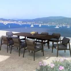 Tavolo da giardino legno teck 8 posti (260 x 100 cm) Cap Ferrat Marrone scuro