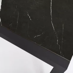 Tavolo da giardino 8 posti alluminio e ceramica (180 x 90 cm) Modena Nero marmorizzato