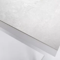 Tavolo da giardino 6 posti Alluminio/Ceramica Modena (150 x 75 cm) Bianco e grigio