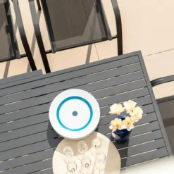 Tavolo da giardino rettangolare allungabile alluminio 10 posti (135/270 x 90 cm) Murano Grigio antracite
