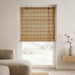 Tenda a rullo con bastoncini di bambù (90 x 180 cm) Bali Marrone