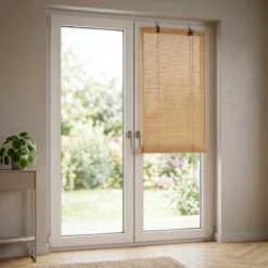Tenda a rullo con lamelle (60 x 180 cm) Bambù Beige