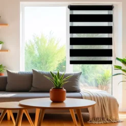 Tenda a rullo Giorno/Notte (60 x 180 cm) Nero