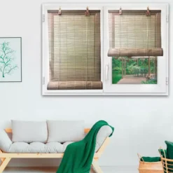 Tenda a rullo in legno (120 x 180 cm) Bambù Marrone