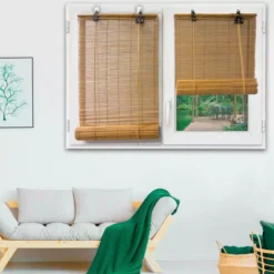Tenda a rullo in legno (90 x H180 cm) Bambù Beige