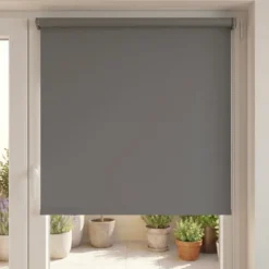 Tenda a rullo oscurante (45 x H180 cm) Tinta unita Grigio