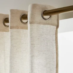 Tenda con occhielli effetto lino (140 x 280 cm) Luca Beige