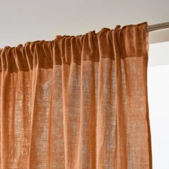 Tenda con passanti nascosti (140 x 240 cm) Gaïa Albicocca