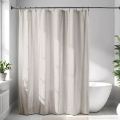 Tenda da doccia in microfibra (180 x 200 cm) Goffrato Beige