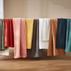 Tenda garza di cotone con passanti nascosti (180 x 240 cm) Gaïa Verde abete