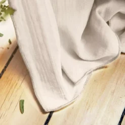 Tenda garza di cotone regolabile (140 x max 300 cm) Gaïa Beige pampa